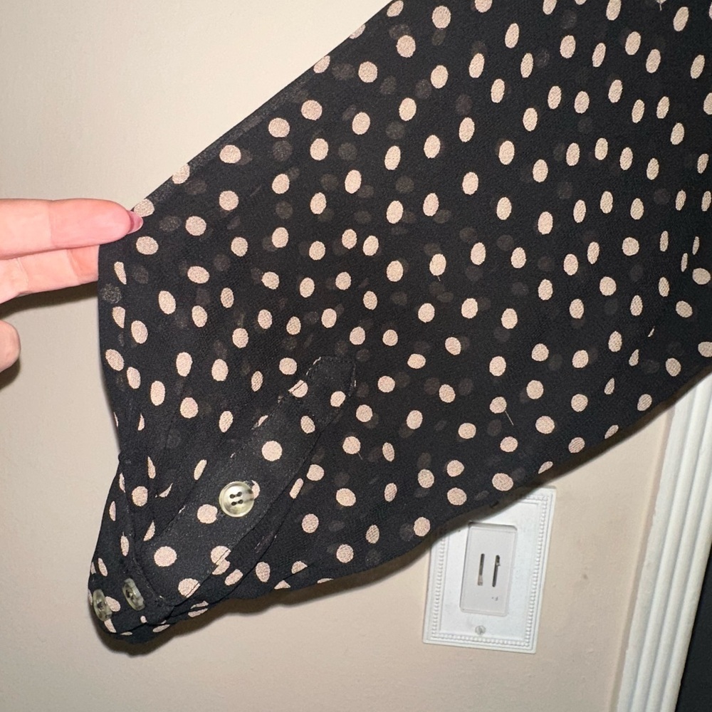 GANNI Black and White Polka Dot Dress Size XL - Picture 5 of 5